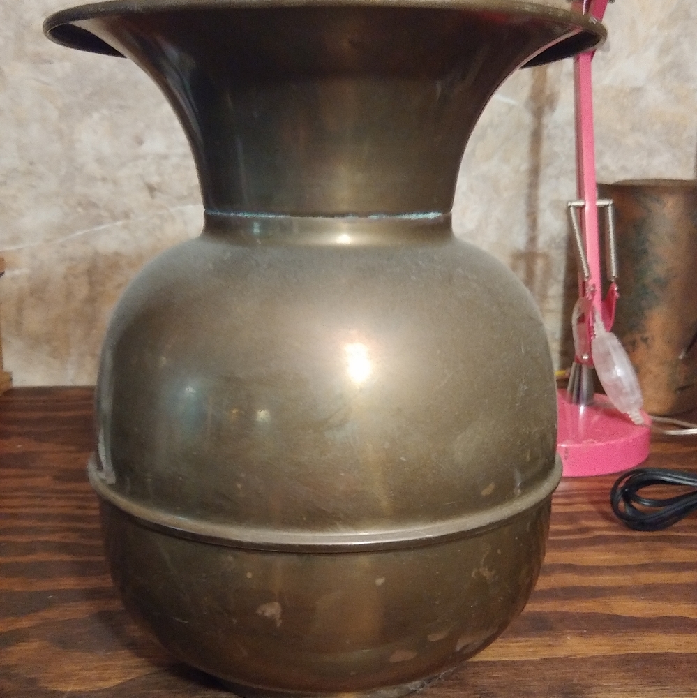 Vintage brass spittoon
